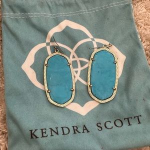 Turquoise and gold Kendra Scott Earrings